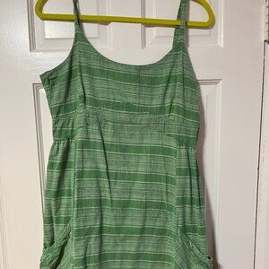Toad & Co organic cotton summer sundress with pockets smocked bodice